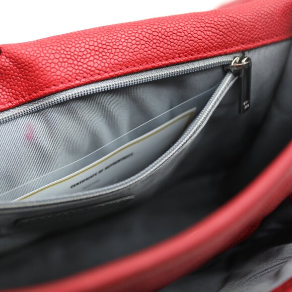 Chanel Red Caviar Leather Medium French Riviera Flap Bag - Picture 10 of 12